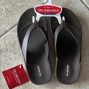 Okabashi Dark Brown Sandals - Surf - ML - NWT